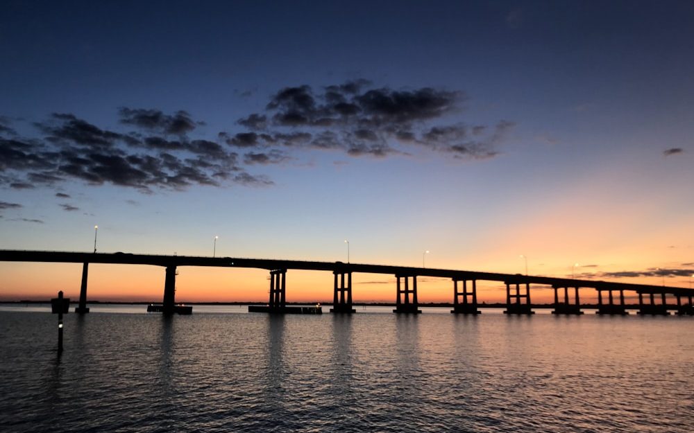 A causeway at sunset in Lee County